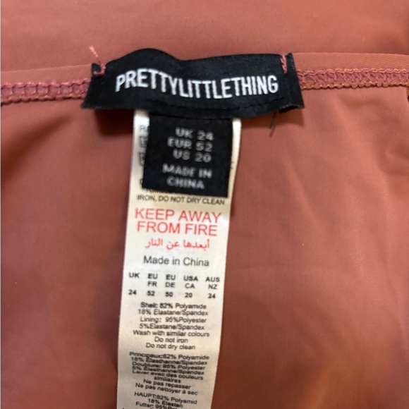 Light Brown One-Piece Swimsuit w/cups Sz 20 SKU 4 - Picture 3 of 3